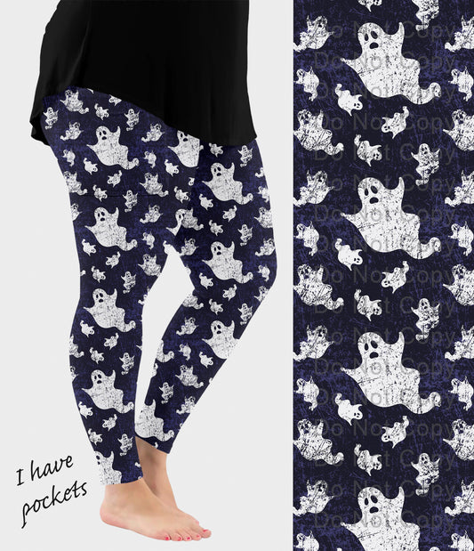 RTS - Ghostly Grunge Leggings w/ Pockets