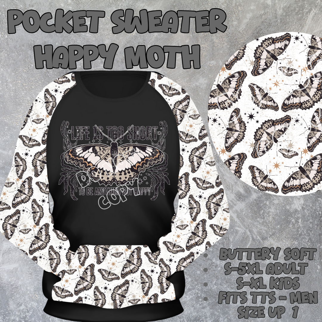 HAPPY MOTH - POCKET SWEATSHIRT - POCKET SWEATER OUTFITS 2 PREORDER CLOSING 2/19