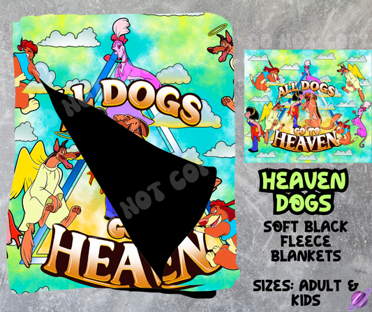 HEAVEN DOGS - SOFT BLACK FLEECE THROWS 8 - PREORDER CLOSING 2/21