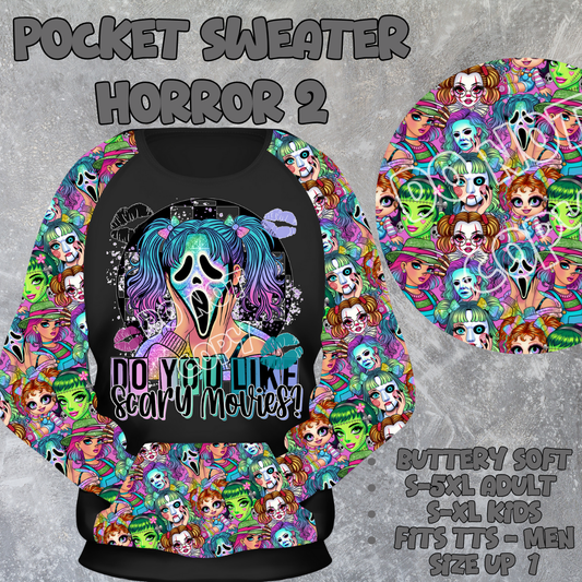 HORROR 2 - POCKET SWEATSHIRT - POCKET SWEATER OUTFITS 2 PREORDER CLOSING 2/19