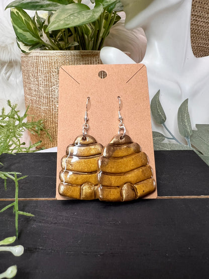 Honey Hive Hook Earrings