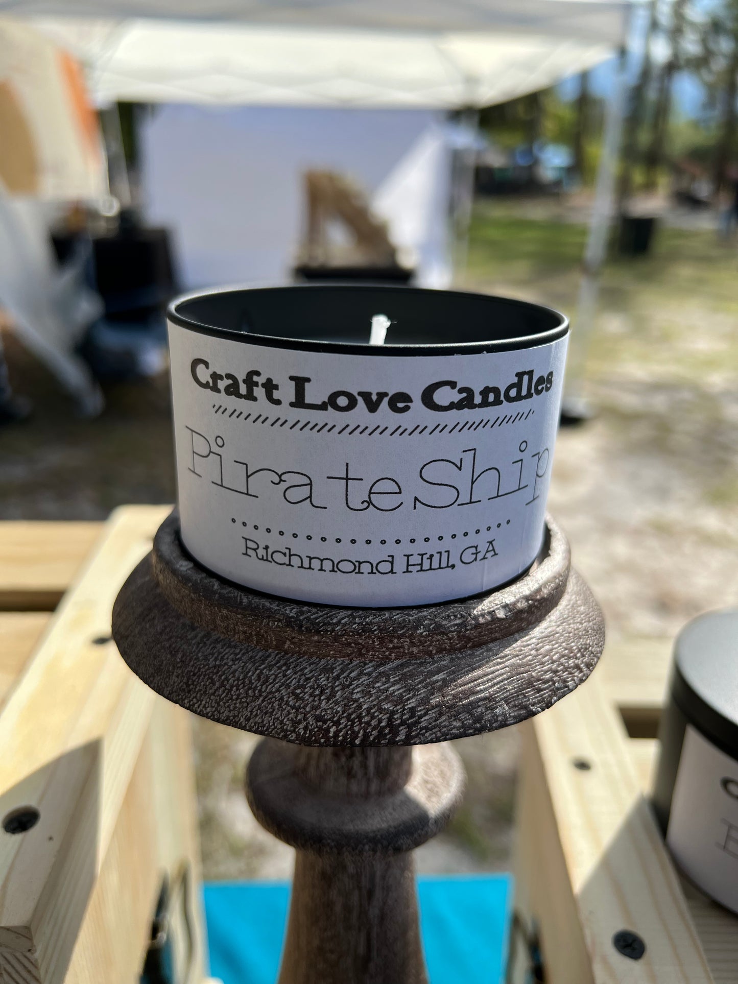 Pirate Ship 8oz Candle Tin