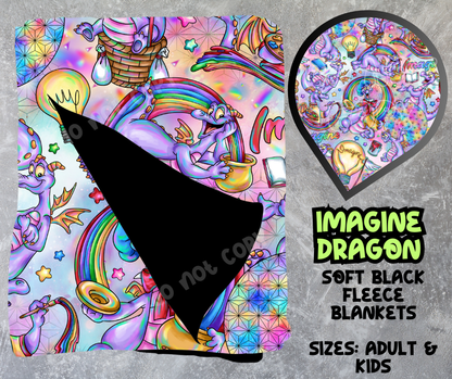 IMAGINE DRAGON - SOFT BLACK FLEECE THROWS 8 - PREORDER CLOSING 2/21