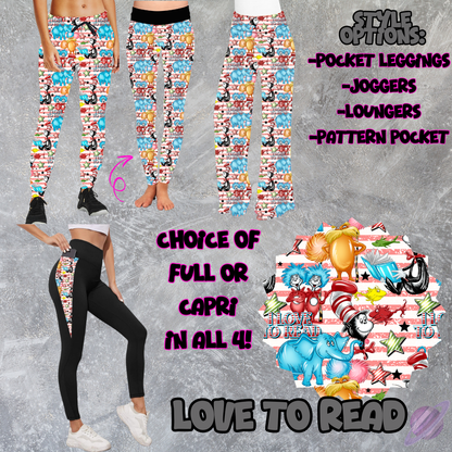 LOVE TO READ - LEGGING/JOGGER/LOUNGER -POCKET SWEATER OUTFITS 2 PREORDER CLOSING 2/19