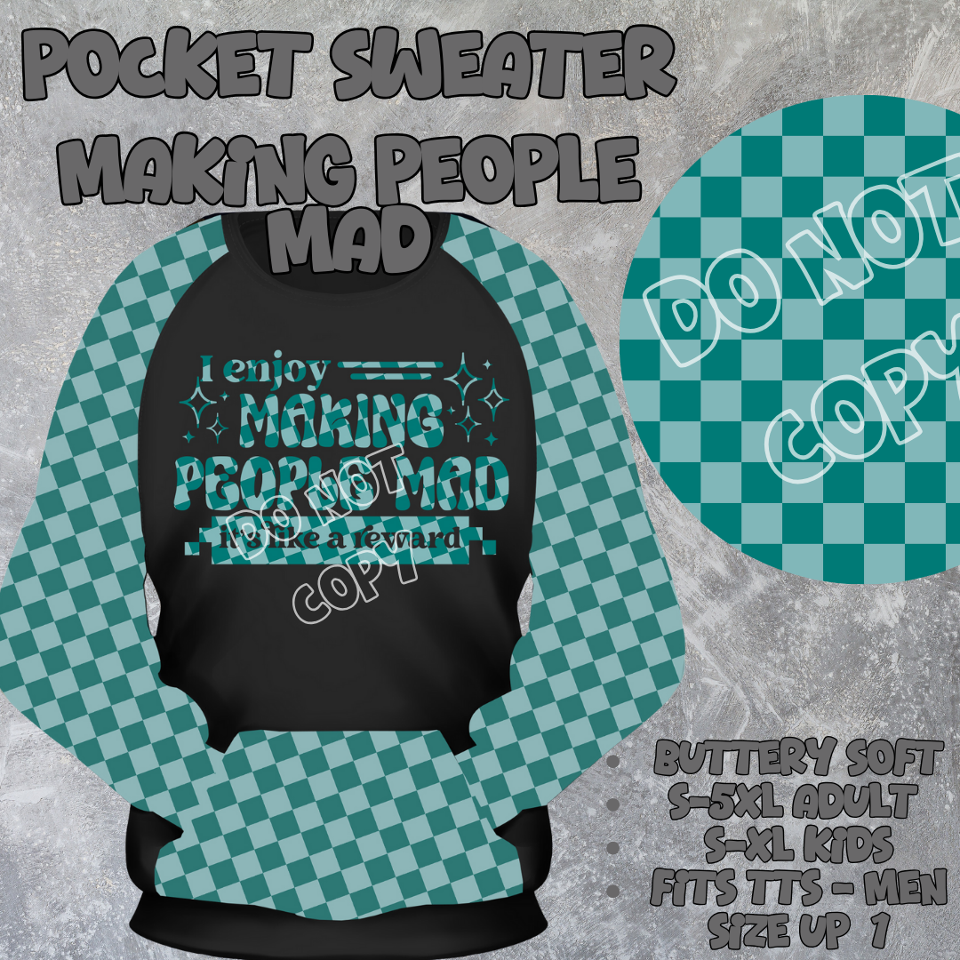 MAKING PEOPLE MAD - POCKET SWEATSHIRT - POCKET SWEATER OUTFITS 2 PREORDER CLOSING 2/19