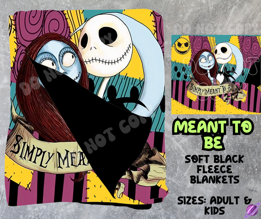 MEANT TO BE - SOFT BLACK FLEECE THROWS 8 - PREORDER CLOSING 2/21