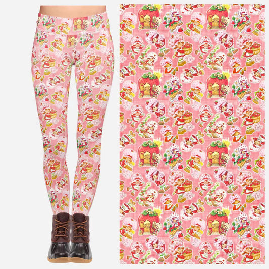 Retro Berry Leggings w/Pockets