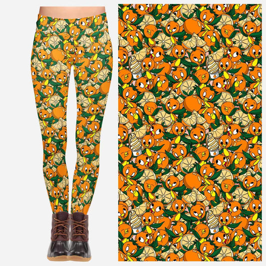 Orange Bird Leggings  w/pockets