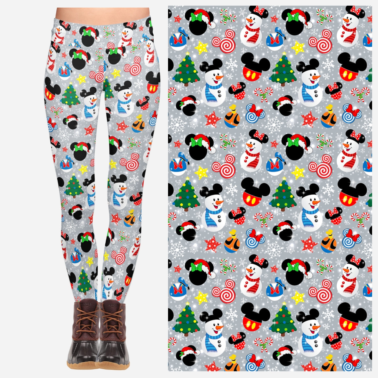 Christmas Mouse Leggings - Ready to Ship