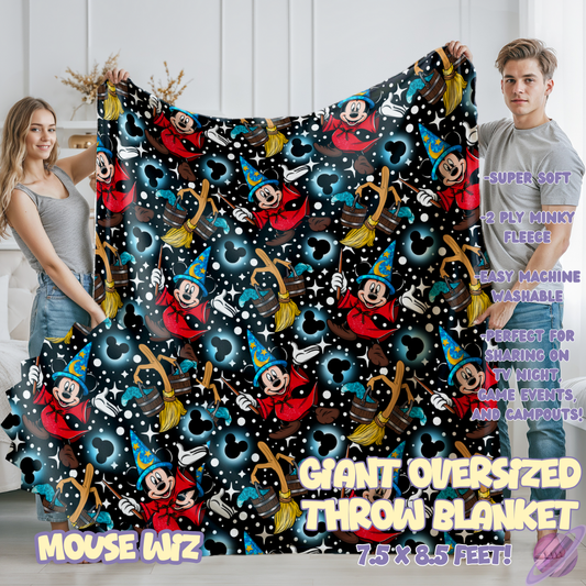 MOUSE WIZ- GIANT SHAREABLE THROW BLANKETS ROUND 12-PREORDER CLOSING 3/2