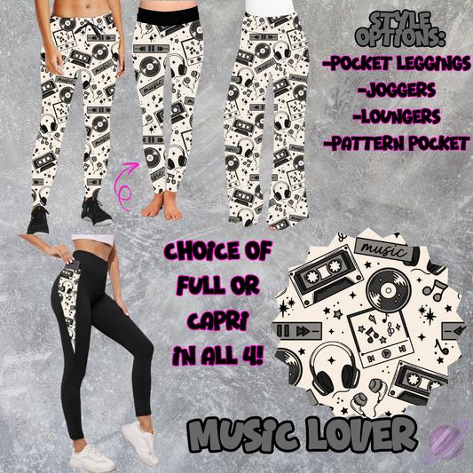 MUSIC LOVER - LEGGING/JOGGER/LOUNGER -POCKET SWEATER OUTFITS 2 PREORDER CLOSING 2/19