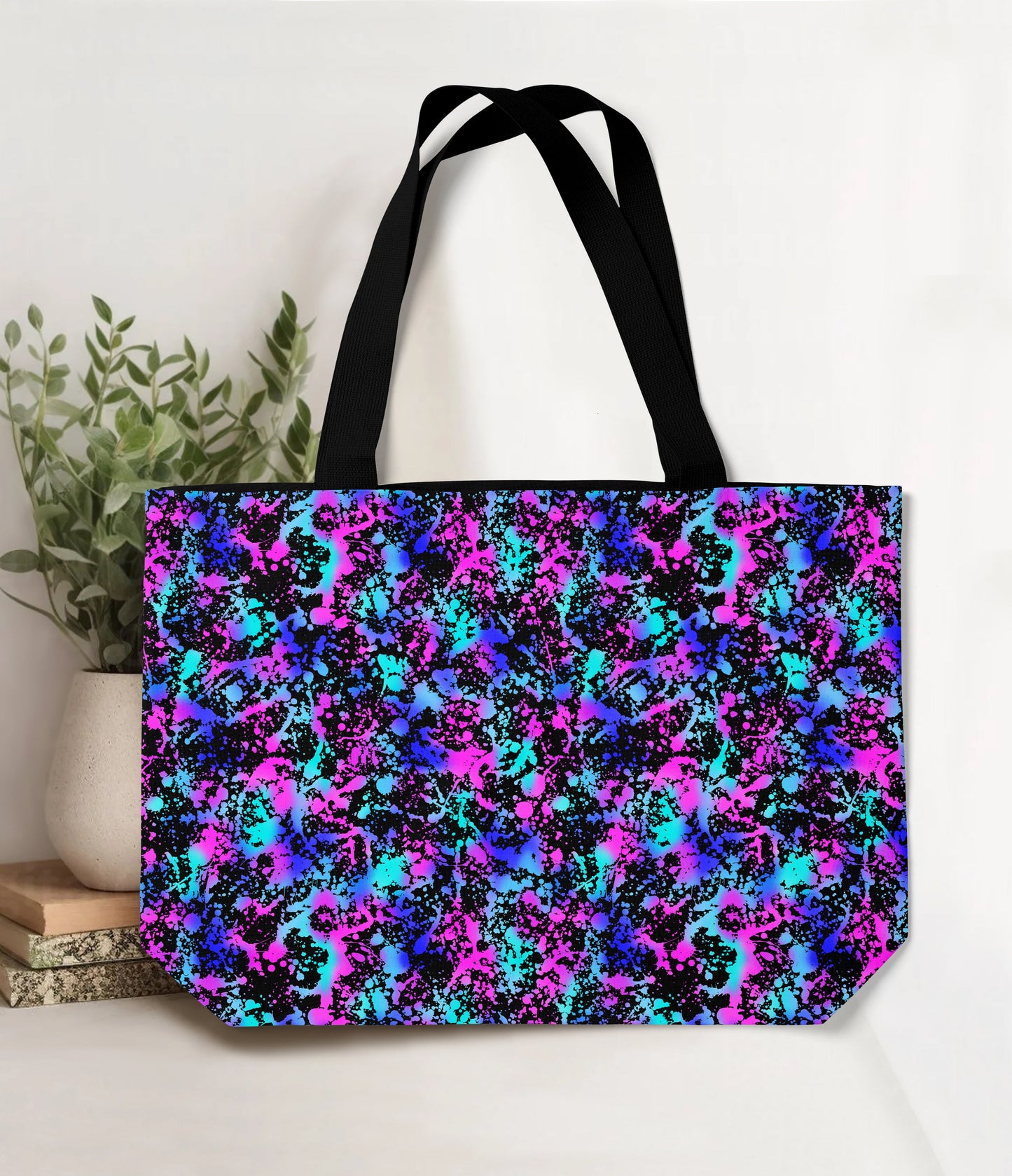 RTS - Neon Splatter Tote Bag