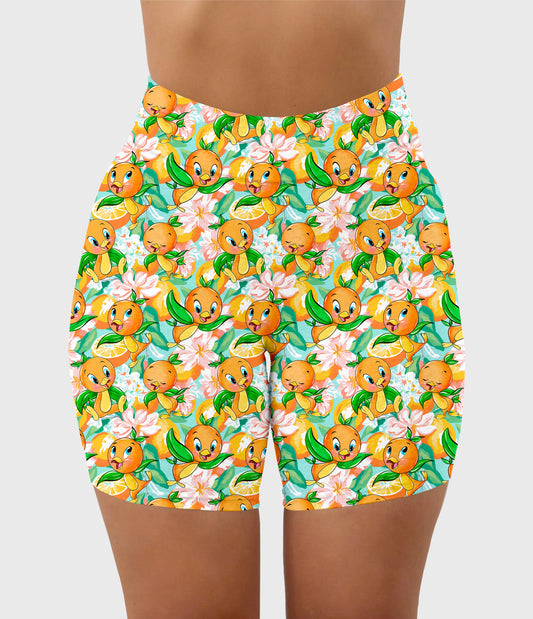 RTS - Orange Cutie Biker Shorts