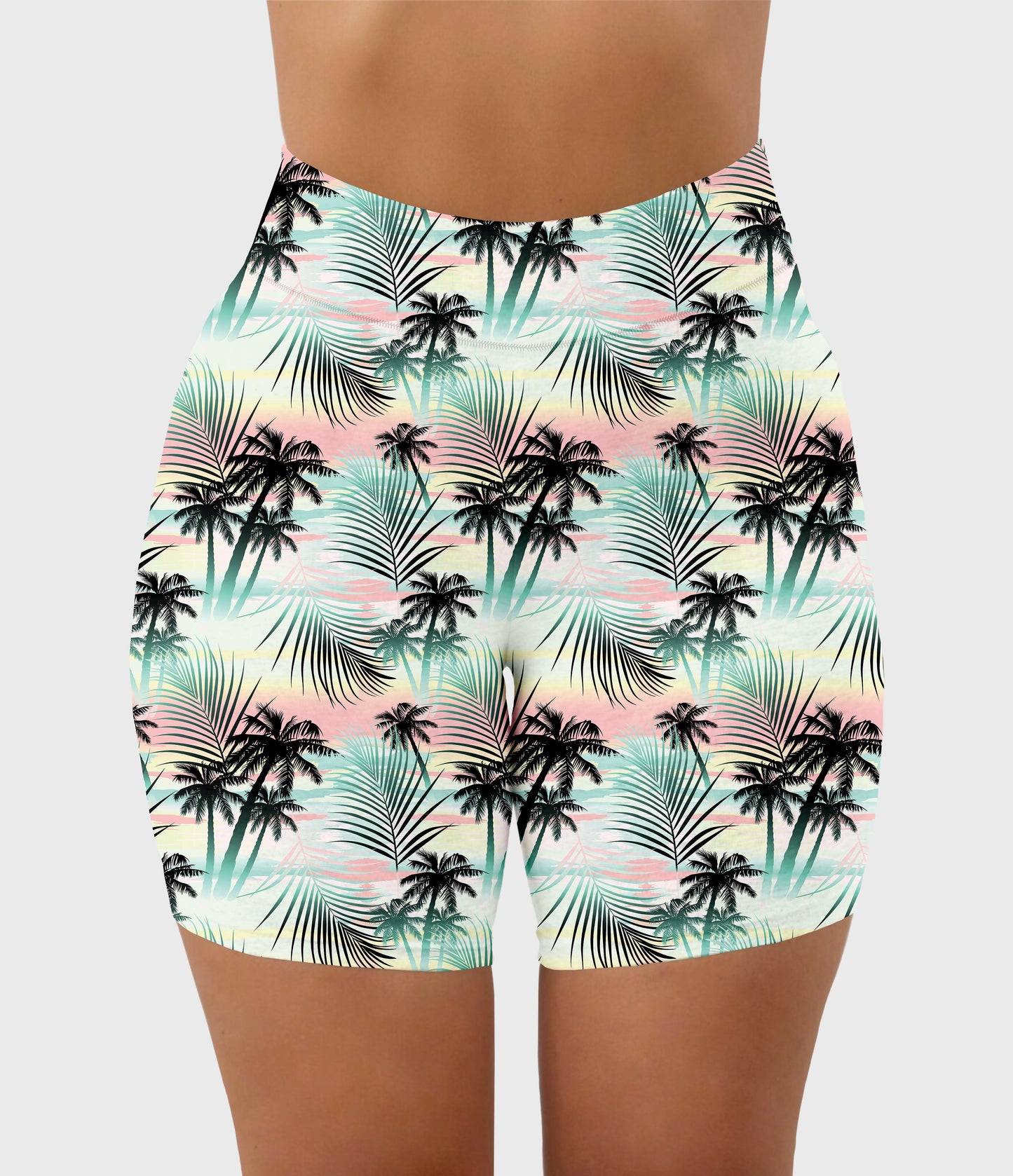 RTS - Paradise Palms Biker Shorts