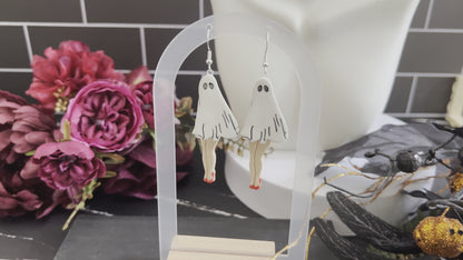 She’s Got Legs Ghosties Spooky Hook Earrings