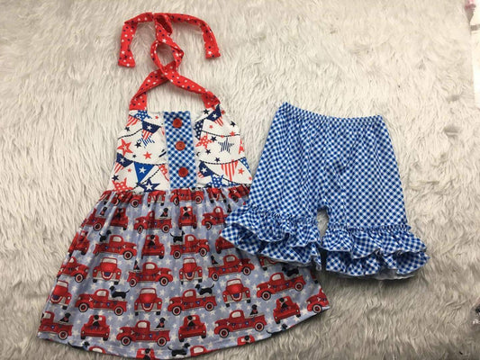 Red, White, & Blue Gingham set