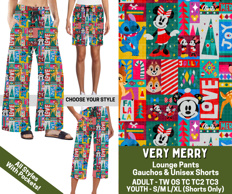 Preorder! Closes 7/15. ETA Nov. Very Merry Combo Lounge Lengths