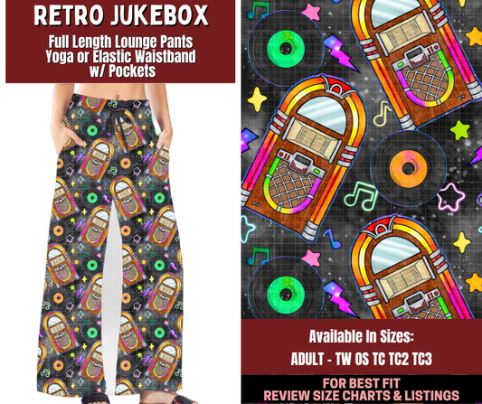 Preorder! Closes 2/4. ETA May. Retro Jukebox Full Length Lounge Pants