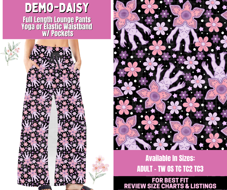 Preorder! Closes 1/12. ETA March. Demo-Daisy Full Length Lounge Pants