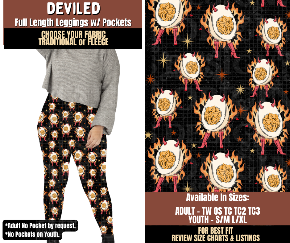 Preorder! Closes 7/27. ETA Oct. Deviled Leggings Choose Fleece or Traditional