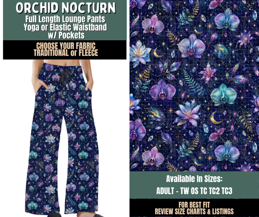Preorder! Closes 9/17. ETA Dec. Orchid Nocturn Lounge Pants Choose Fleece or Traditional