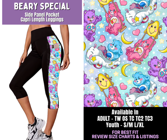 Preorder! Closes 12/18. ETA March. Beary Special Side Panel Pocket Capri Length Leggings