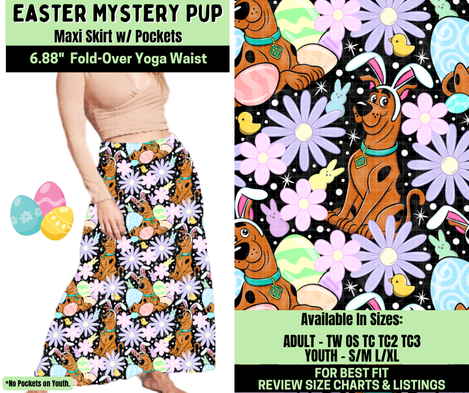 Preorder! Closes 1/19. ETA April. Easter Mystery Pup Maxi Skirt