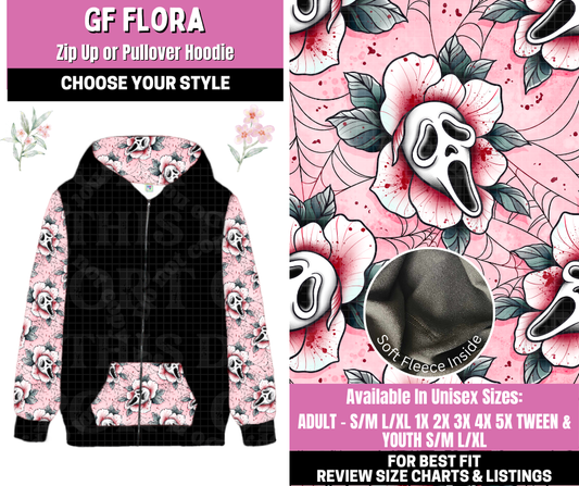Preorder! Closes 1/12. ETA March. GF Flora Zip-Up or Pullover Hoodie