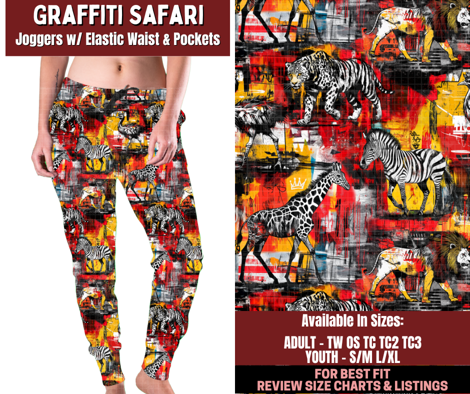 Preorder! Closes 2/4. ETA May. Graffiti Safari Joggers