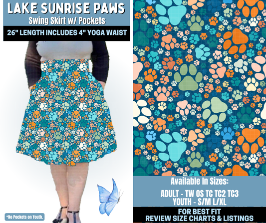 Preorder! Closes 1/15. ETA April. Lake Sunrise Paws Swing Skirt