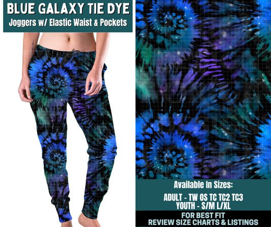 Preorder! Closes 2/5. ETA May. Blue Galaxy Tie Dye Joggers