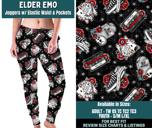 Preorder! Closes 2/5. ETA May. Elder Emo Joggers