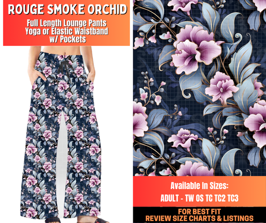 Preorder! Closes 12/29. ETA March. Rouge Smoke Orchid Full Length Lounge Pants