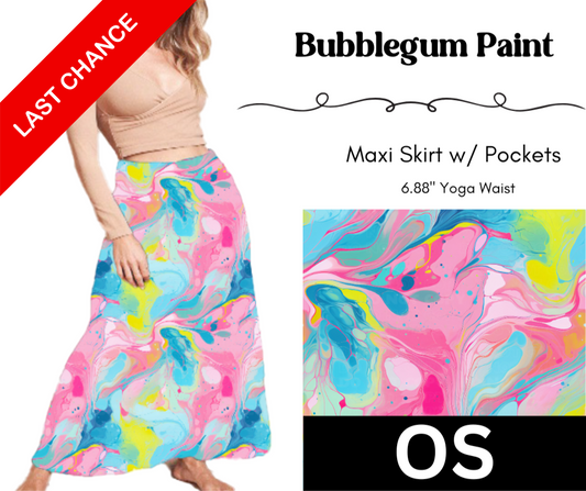 Bubblegum Paint Maxi Skirt