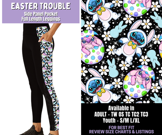 Preorder! Closes 1/22. ETA April. Easter Trouble Side Panel Pocket Full Length Leggings