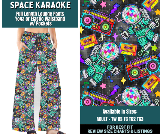 Preorder! Closes 2/5. ETA May. Space Karaoke Full Length Lounge Pants