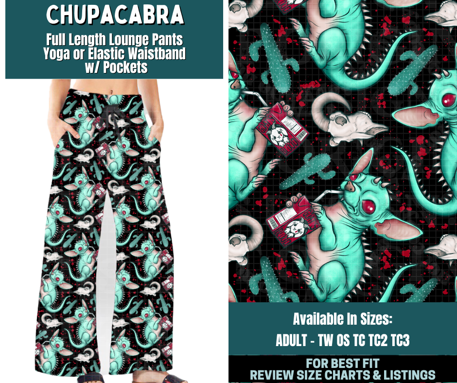 Preorder! Closes 2/5. ETA May. Chupacabra Full Length Lounge Pants