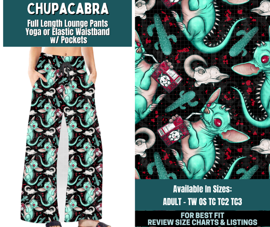 Preorder! Closes 2/5. ETA May. Chupacabra Full Length Lounge Pants