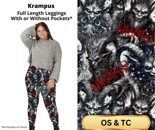 Krampus Full Length Leggings w/ Pockets