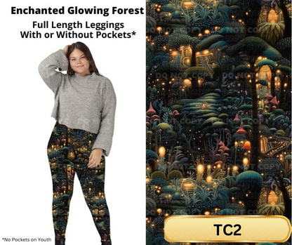 Enchanted Glowing Forest Full Length Leggings w/ Pockets