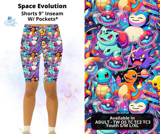 Preorder! Closes 2/3. ETA May. Space Evolution 9" Inseam Shorts w/wo Pockets