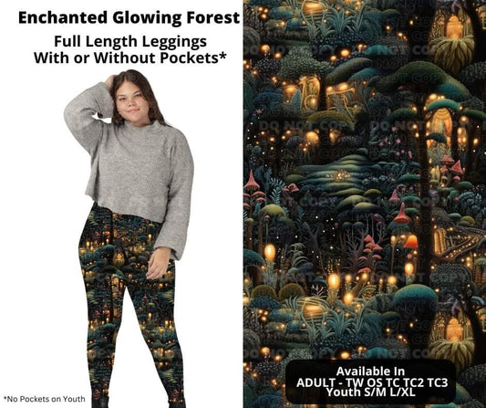 Preorder! Closes 10/23. ETA Dec. Enchanted Glowing Forest Full Length Leggings w/wo Pockets