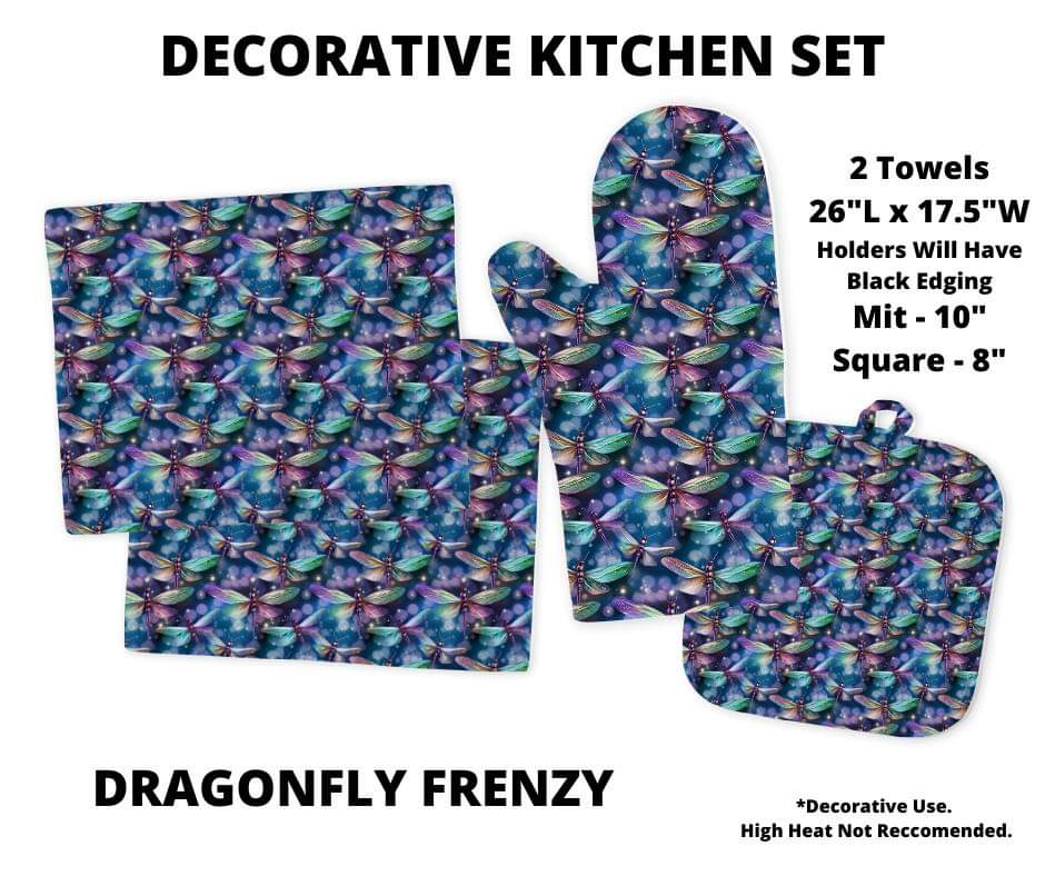 Dragonfly Frenzy Decorative Kitchen Set