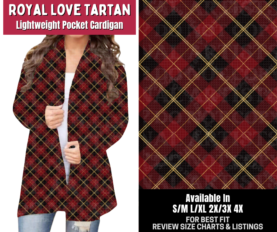 Preorder! Closes 10/14. ETA Jan. Royal Love Tartan Pocket Cardigan