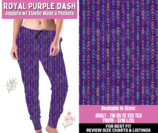 Preorder! Closes 1/12. ETA March. Royal Purple Dash Joggers