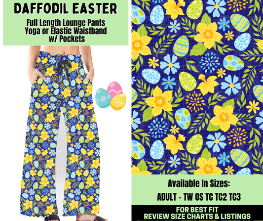 Preorder! Closes 1/19. ETA April. Daffodil Easter Full Length Lounge Pants