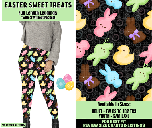 Preorder! Closes 1/19. ETA April. Easter Sweet Treat Full Length Leggings w/wo Pockets