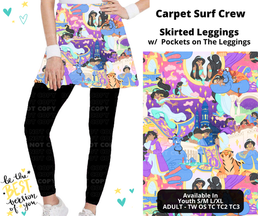 Preorder! Closes 12/25. ETA March. Carpet Surf Crew Skirted Full Length Leggings w/ Pockets