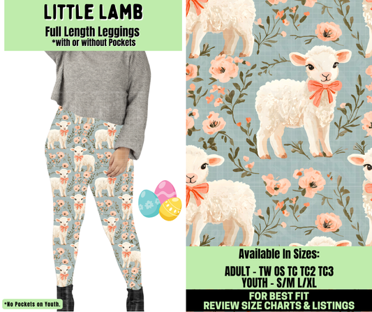 Preorder! Closes 1/19. ETA April. Little Lamb Full Length Leggings w/wo Pockets