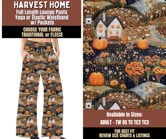 Preorder! Closes 7/27. ETA Oct. Harvest Home Lounge Pants Choose Fleece or Traditional